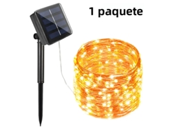 (luz Cálida De 22 M, 200 Led) Luz Solar Led Para Jardín, Resistente Al Agua, Cadena De Luces Navideñas