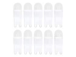 10 Bombillas Led Regulables G9 De 2w Y 500lm, Equivalentes A Halógenas De 30w, Para Lámparas De Techo, De Pared O Candelabros (220v).