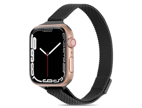 Correa Milanesa de Cintura Pequeña Smartwatch para Apple Watch Series 9, 8 y 7 41 mm / SE 3 y SE 2 y 6 y SE y 5 y 4 40 mm / 3 y 2 y 1 38 mm (Negro)