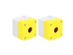 Caja de plástico impermeable para botones con tornillos