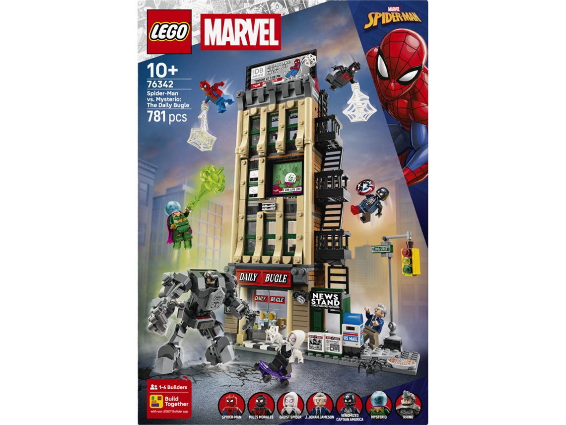 Lego® 76342 Marvel Spider-man Vs. Mysterio – Daily Bugle, Figura Meca Y 7 Minifiguras 10+