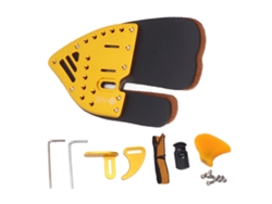 Protector De Dedos De Piel De Vaca Para Protectores De Dedos De Tiro Con Arco, Diseño Ergonómico, Negro Y Dorado.