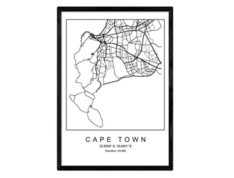 Lámina NACNIC Mapa Cape town (A3)
