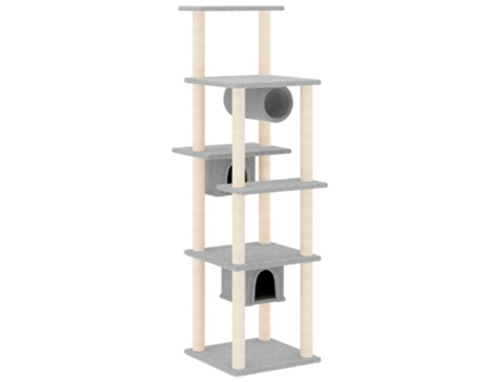 Rascador Para Gatos VIDAXL Con Postes De Sisal Gris Claro 169 cm