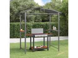 Estantes laterales para cenador de barbacoa, 210 x 114 x 230 cm, acero antracita, WSD457962 Lovely Home