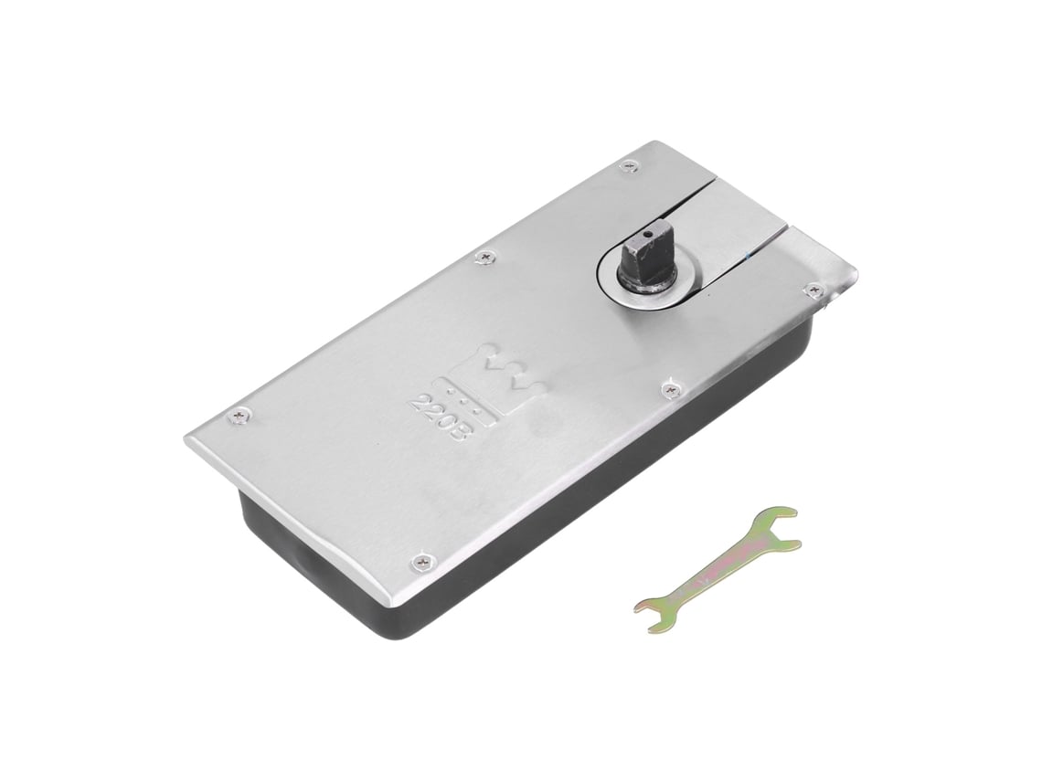 Cierrapuertas de suelo con amortiguador para puertas de cristal, 110 kg