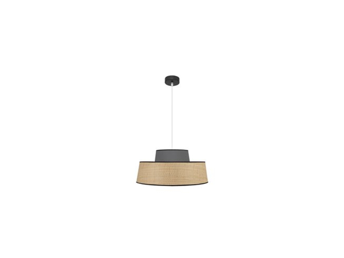 Lámpara colgante Jia 1xe27 Natural/gris Regx50x50 Cm Fabrilamp