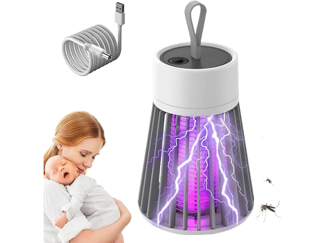 Lámpara Mata Mosquitos Eléctrica Recargable Usb Con Luz Uv, Trampa Anti-insectos Silenciosa Y Segura Para Bebés Y Hogar