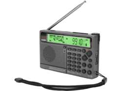 Radio portátil de onda corta, radio multibanda a batería, radio portátil recargable Zeuxo verde
