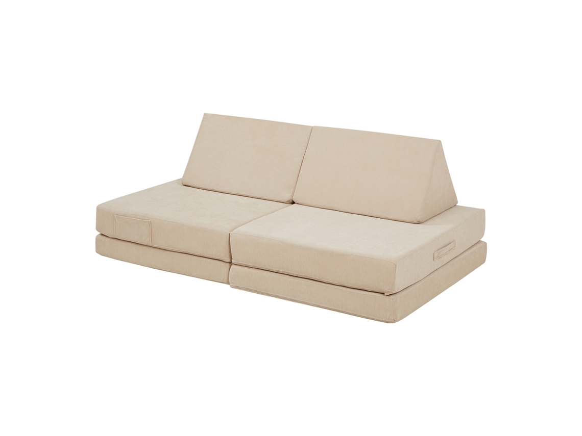 Sofá de juego Norhulta de 5 piezas, 120 x 66 x 46 cm, color beige, cuerda. [EN.CASA]