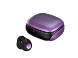 Auriculares Clipe Orelha Sem Fio Condução Óssea Hifi Yizhood Estampada Bluetooth Morado
