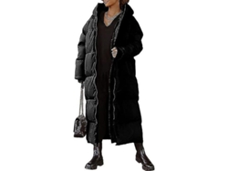 2026-abrigo Largo Acolchado Para Mujer Con Capucha, Chaqueta De Plumón De Manga Larga, Impermeable Y Calient