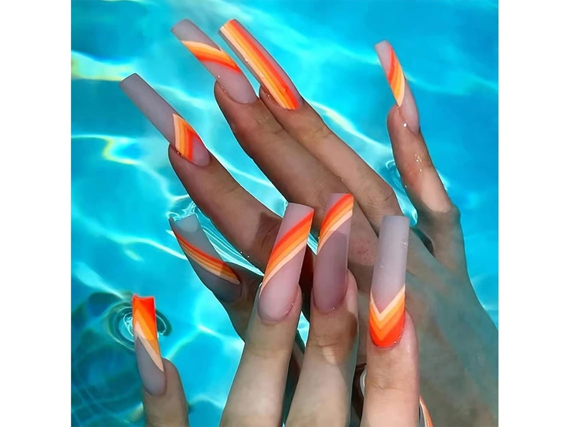 Adhesivo para uñas con líneas rojas, tipo W057, que contiene gel*.