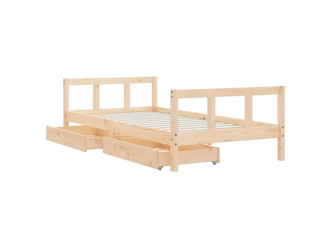 vidaXL Estructura de cama infantil madera maciza de pino 90x190 cm –  Bechester