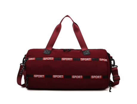 Bolsa Deportiva Para Gimnasio, Bolsa De Lona De Viaje Con Bolsillo Seco Y Húmedo Y Compartimento Para Zapatos, Rojo ZMDECQNA