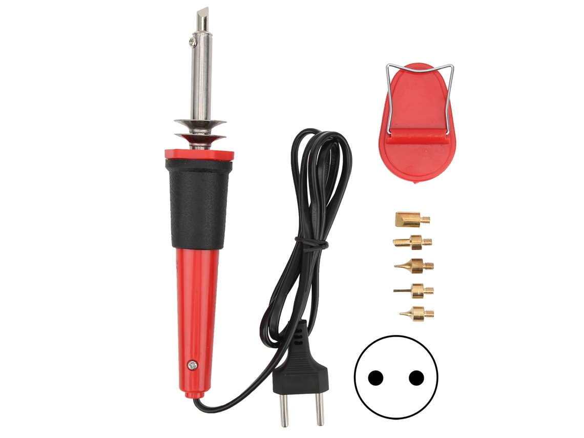 Juego de 7 soldadores eléctricos para pirograbado y tallado de madera, herramientas de soldadura de acero inoxidable, enchufe europeo, 220 V.