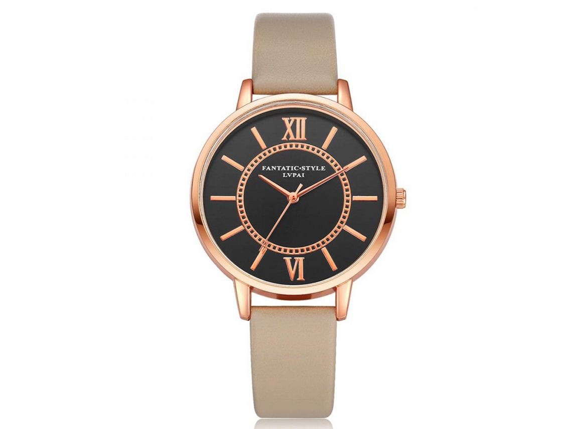 Reloj De Pulsera Gaiety Para Mujer, Correa De Pu, Esfera En Forma De Corazón, Movimiento De Cuarzo Analógico, Oro Rosa.