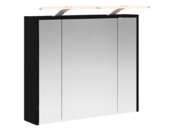 Maison Exclusive - Armario Con Espejo De Baño Roble Negro 73,5 X 16 X 62,5 Cm