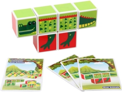 Juego didáctico KIOKIDS Puzzle magnético de cartas de acción 6 piezas  (Multicolor - Edad Mínima: 24 Meses)