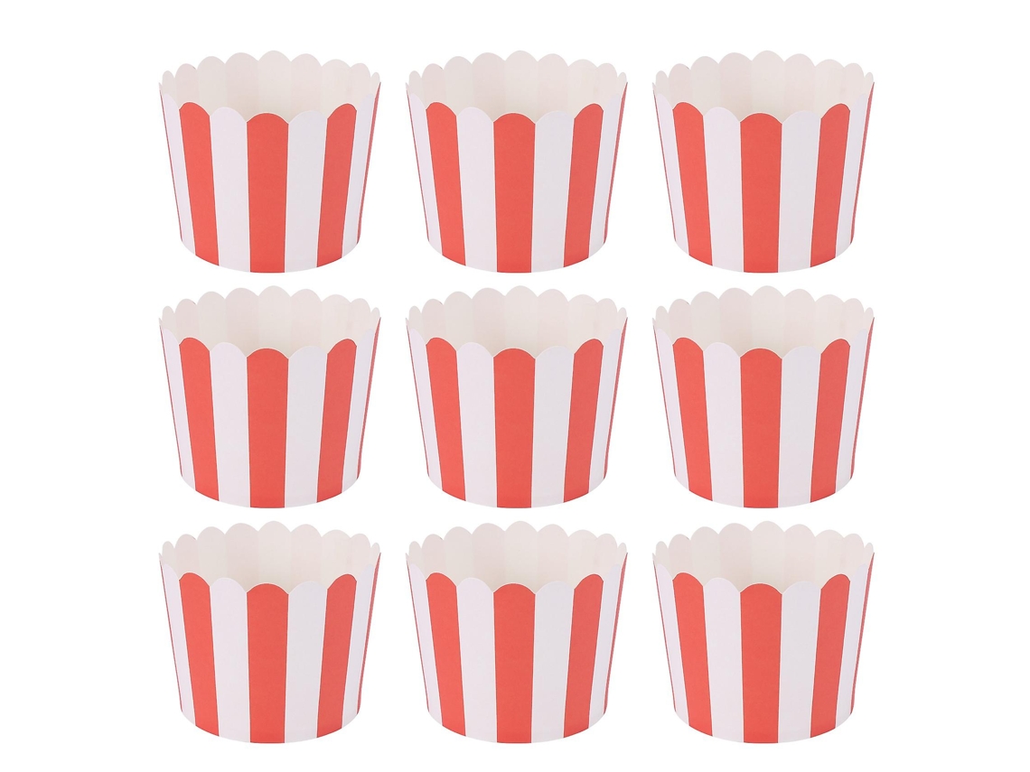 50 Piezas De Moldes De Papel Para Magdalenas, Cupcakes Y Postres, Resistente Al Calor, Color Rojo, Ideal Para Fiestas Y Eventos Rojo
