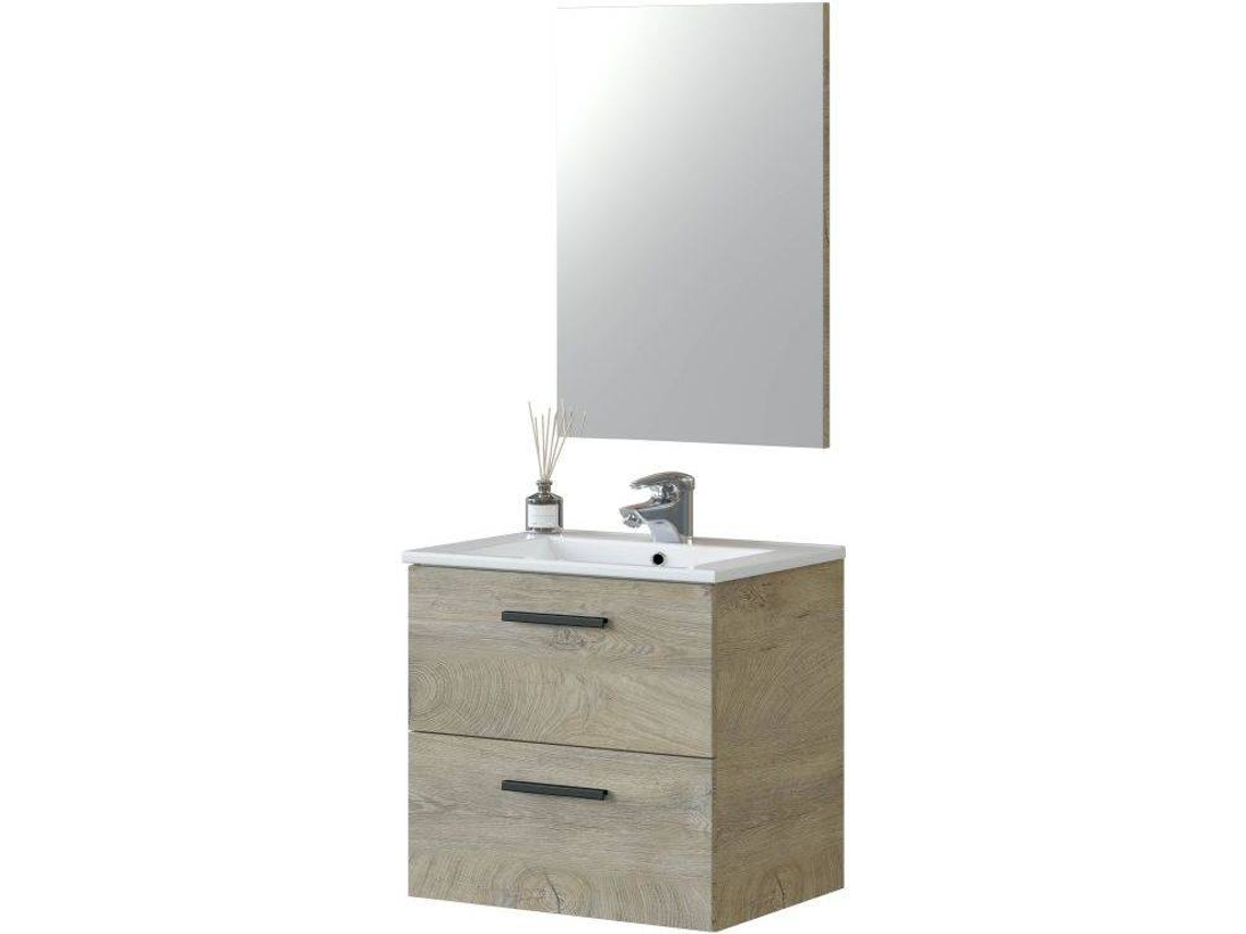 Mueble de Baño ARKITMOBEL Aruba  (Roble Alaska - Melamina, Aluminio, PVC - 57 x 60 x 45 cm)