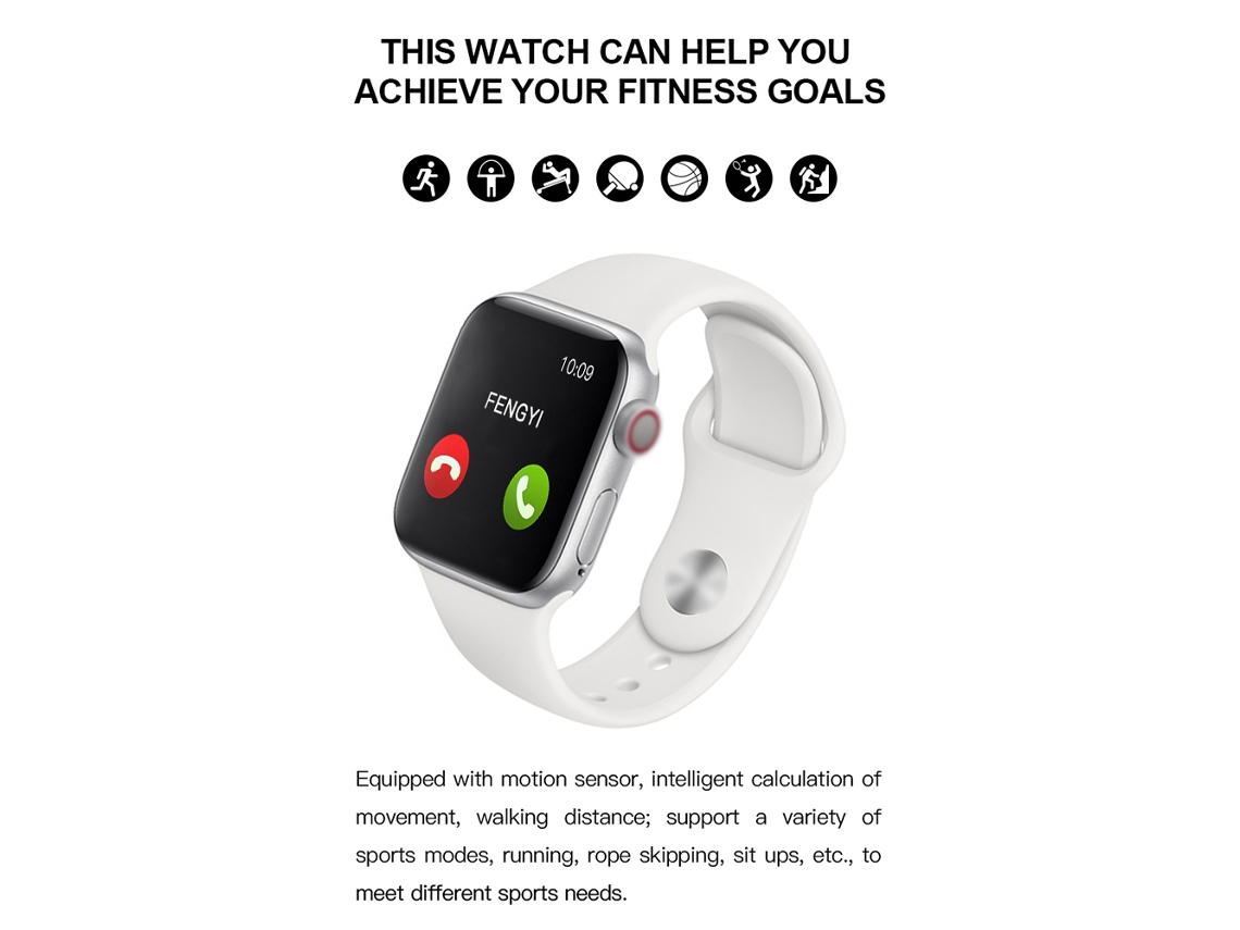 Rebe-série T500 5 Reloj Inteligente Rastreador De Salud Y Deporte