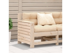 Sofá De Jardín | Sofá De Exterior Con Reposabrazos Madera Maciza Pino 69x62x70,5cm Wsd833112