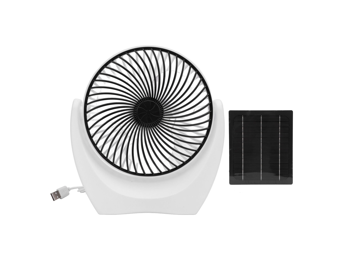 Ventilador Solar Portátil De 7 W Con Panel De Silicio Monocristalino Y Alimentación Usb Para Acampar Al Aire Libre.