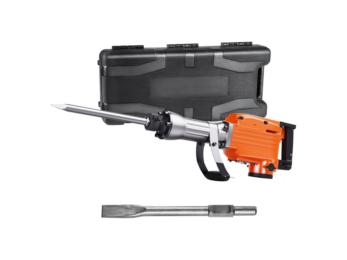 Martillo Demoledor Profesional 1500w con Mango 360° y Cinceles Tekmaquinas