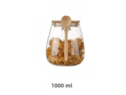 MDUG Recipiente hermético de vidrio para almacenar alimentos con tapa de sellado (1000 ml)