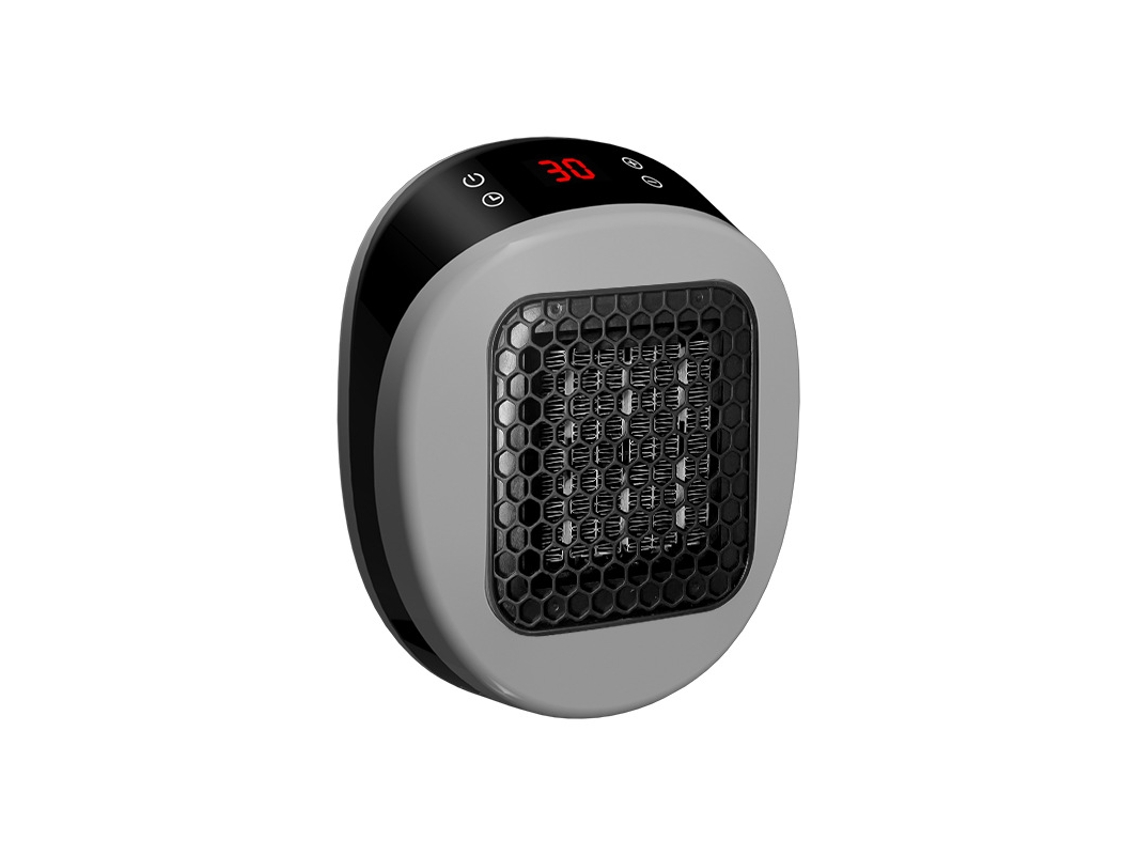Calefactor eléctrico Eifson de 600 W con enchufe, silencioso y de bajo consumo. (gris)