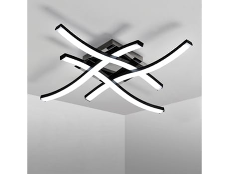 Lámpara de Teto de Aranha Moderna Lámpara de Teto de 24 W Luz Branca Fria de 6500 K Design de 4 Ondas de Onda Luz Led para Iluminação Da Sala D