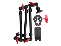 Soporte para cámara de oficina, soporte ajustable para cámara y teléfono, abrazadera de escritorio para cámara y smartphone