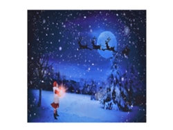 Tapiz navideño con diseño de Papá Noel, 200x150cm
