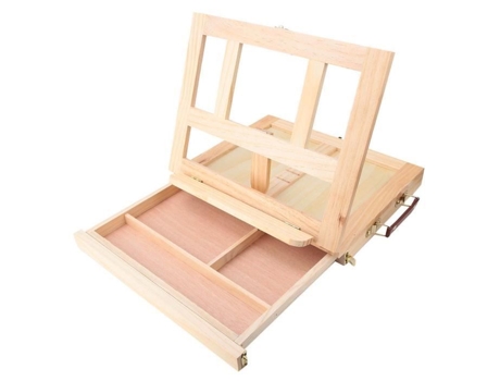 Caballete de mesa, caballete de artista, ajustable, plegable, portátil, caja de caballete de dibujo de mesa con cajón