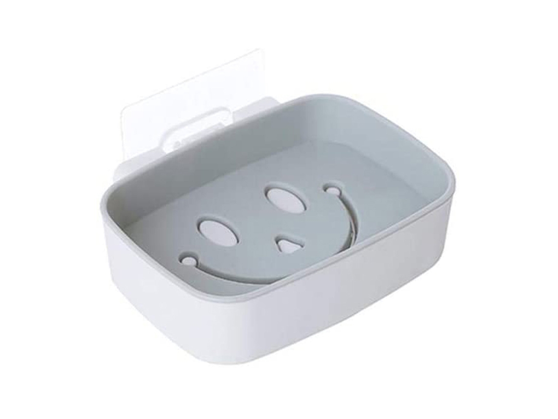 MEOIRUERY Estante Portasabones Plástica Colgable con Capa Doble y Separable para Baño (Azul)