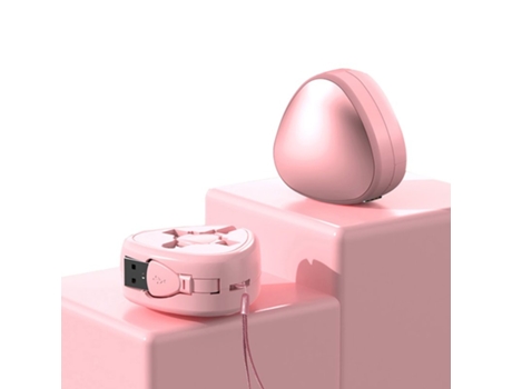 Cable Carga Múltiple Retráctil Viaje Compatibles Dispositivos Android para Rosa