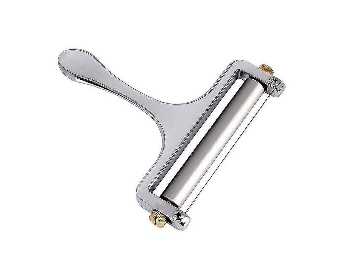 Cortador De Queso Con Rodillo Y Alambre Reemplazable Acero Inoxidable Ajustable Espesor 13x12.5cm Plata