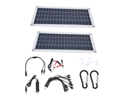 Kit De Cargador De Panel Solar 2x10w De Silicio Monocristalino Usb Para Emergencias En Caravanas Y Barcos