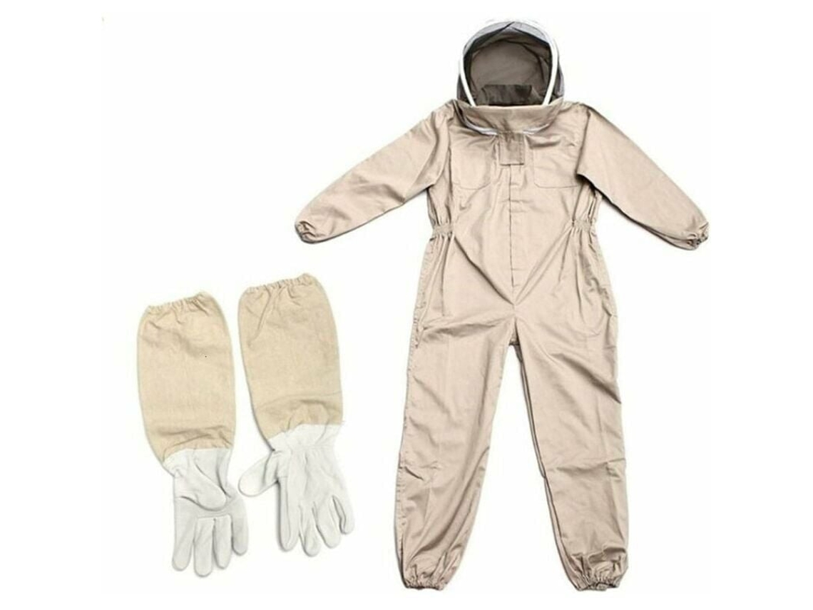 Ropa de apicultor talla L con velo autoportante. Ropa profesional para apicultores.