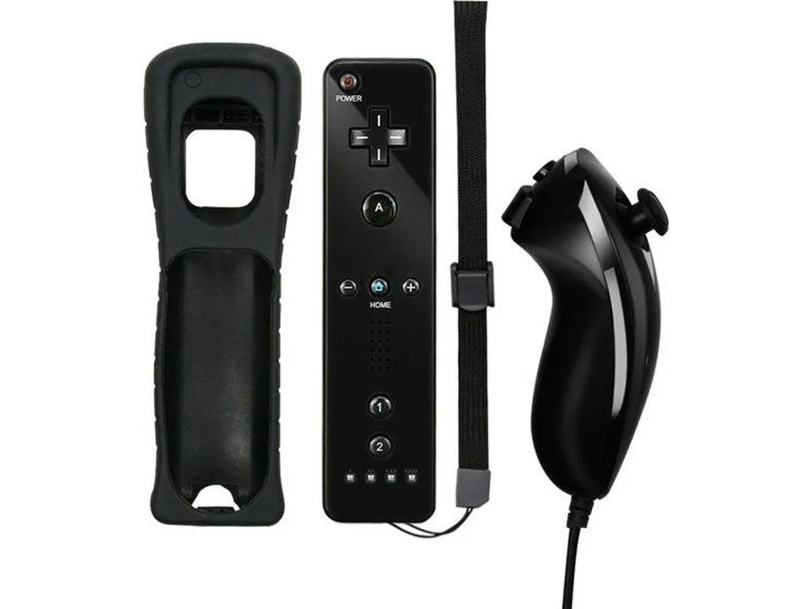 Mando para Nintendo Wii WII-2024-1 negro (inalámbrico)