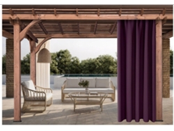 Cortinas Exterior 155x220cm Violeta Cortina para Pérgola Impermeable Cortina exterior para terraza Cortina parasol para balcón