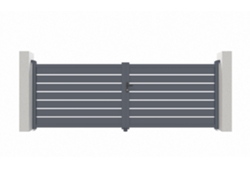 Puerta batiente de aluminio 4m VOGEL H.140cm