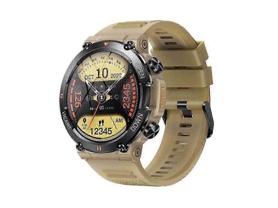 Reloj inteligente militar para hombre, resistente, con monitor de ritmo cardíaco y monitor de actividad física para bicicleta eléctrica (contesta y realiza llamadas)