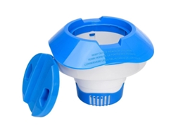 Dispensador Flotante De Cloro De Gran Capacidad Con Liberación Ajustable Para Piscinas Interiores Y Exteriores.