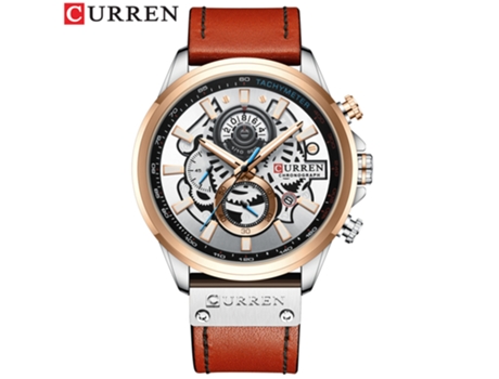 Relojes para Hombre, Relojes de Pulsera con Correa de Cuero Reloj de Negocios de Cuarzo Resistente al Agua para Hombres-Concha Blanca Blanca LUUCOZK