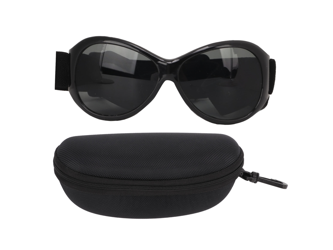 2026-gafas Para Mascotas Lentes De Sol Perro Gafas Antiviento Con Correa Ajustable Negro Gris