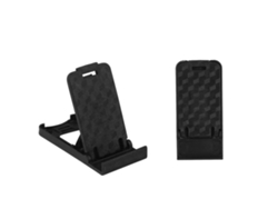 Soporte Universal Pequeño Plegable Para Teléfono Móvil Para Escritorio, Oficina En Casa, Plástico Negro.