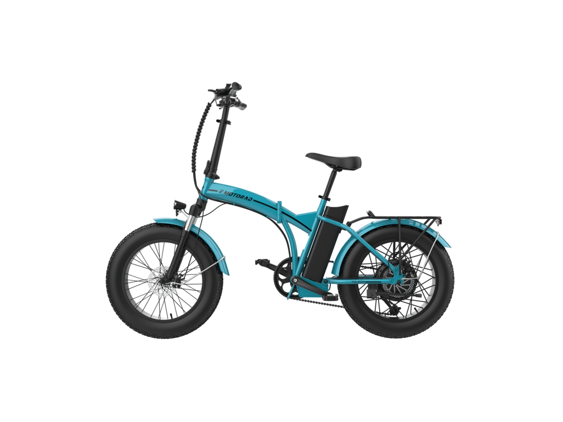 Bicicleta eléctrica plegable Toledo Tiffany Blue para adultos, neumáticos Kenda Fat, motor 20x4, 36 V, 250 W