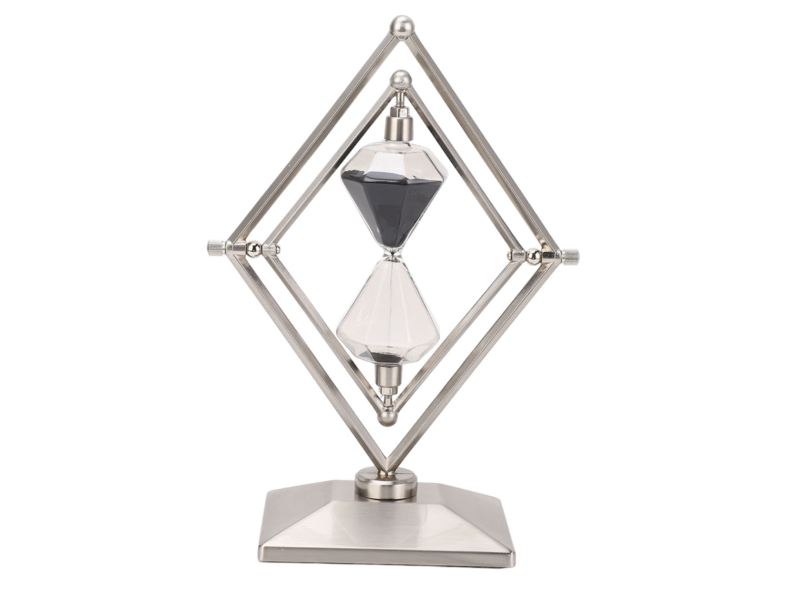 Cronômetro De Areia Retrô De Metal Rotativo 30 Minutos Aço Inoxidável Decorativo Para Mesa